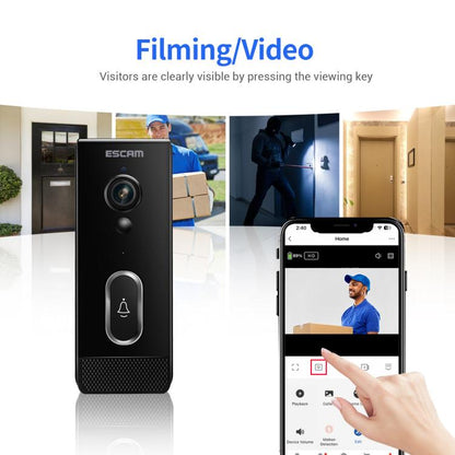 ESCAM V5 Timbre Inalámbrico 1080P Puerta Inteligente 128GB