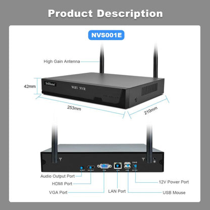 SriHome NVS001E-IPC039B Sistema de cámaras inalámbricas 5MP