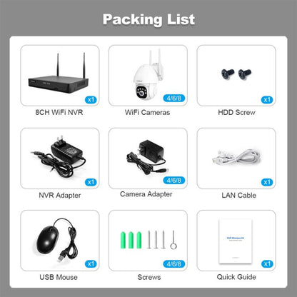 SriHome NVS001E-IPC039B Sistema de cámaras inalámbricas 5MP
