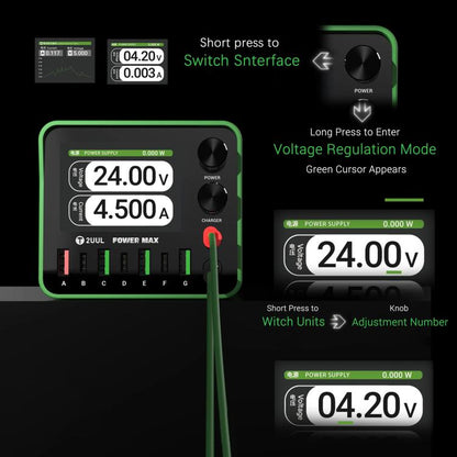 2UUL PC01 Power Max 200W Cargador Multipuertos Voltaje Ajustable