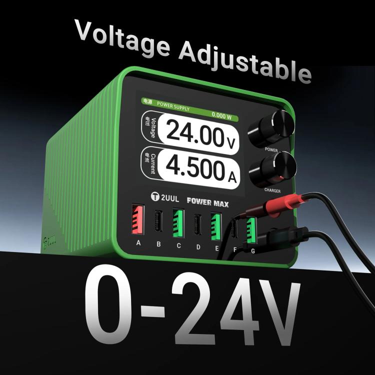 2UUL PC01 Power Max 200W Cargador Multipuertos Voltaje Ajustable