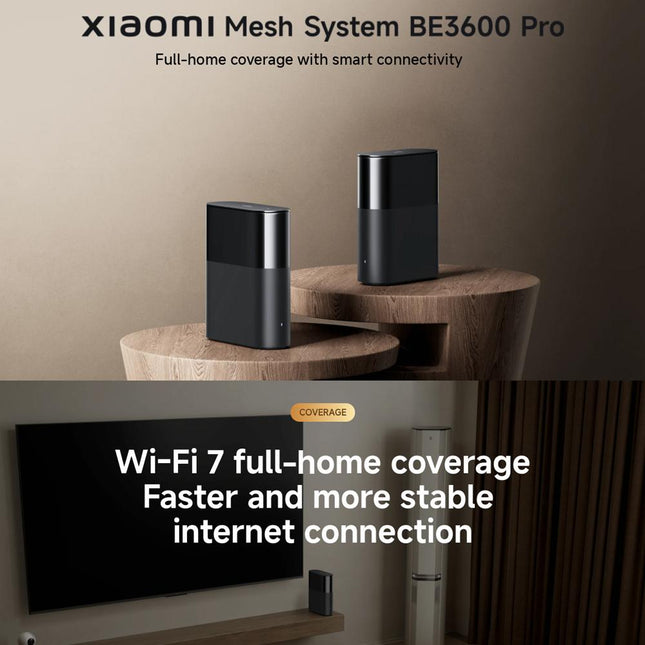 Xiaomi Whole Home Router BE3600 Pro WiFi 7 Mesh Gateway 2.5G Puerto Dual Banda 3.57Gbps Velocidad Pico 4 Antenas Integradas