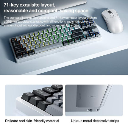 Xiaomi Mechanical Keyboard MK71 Pro Teclado Mecánico 71 Teclas Batería 7800mAh Triple Conexión RGB