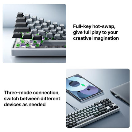 Xiaomi Mechanical Keyboard MK71 Pro Teclado mecánico 71 teclas batería 7800mAh triple modo conexión