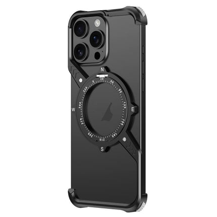 S Shaped S360 Funda MagSafe IPhone Metal Airbag Desmontable Tornillos Protección Ultra Resistente