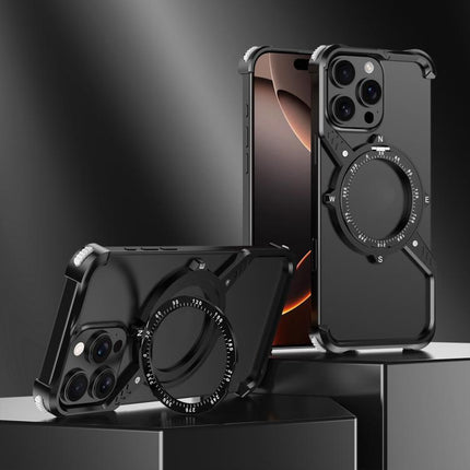 S Shaped S360 Funda MagSafe IPhone Metal Airbag Desmontable Tornillos Protección Ultra Resistente