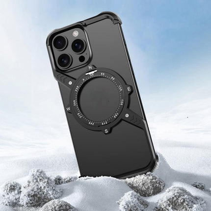 S Shaped S360 Funda MagSafe IPhone Metal Airbag Desmontable Tornillos Protección Ultra Resistente