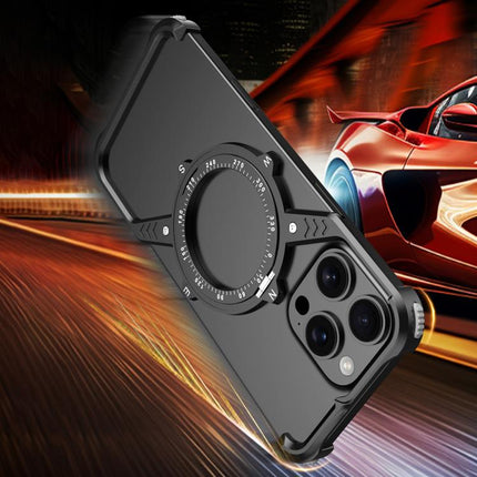 S Shaped S360 Funda MagSafe IPhone Metal Airbag Desmontable Tornillos Protección Ultra Resistente