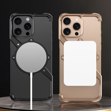 S Shaped S360 Funda MagSafe IPhone Metal Airbag Desmontable Tornillos Protección Ultra Resistente