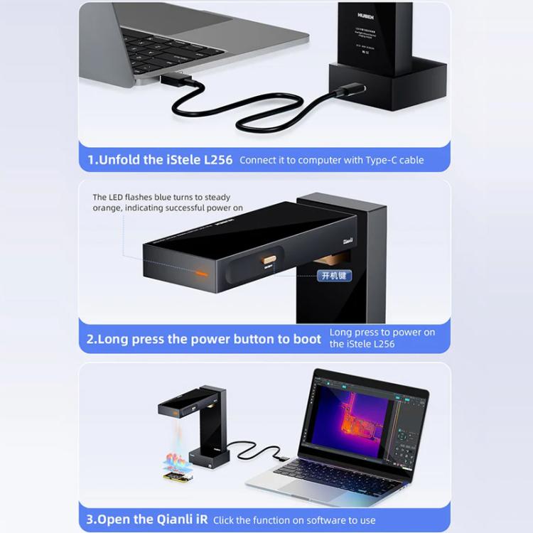 QianLi L256 iStele Cámara termográfica Dual espectral