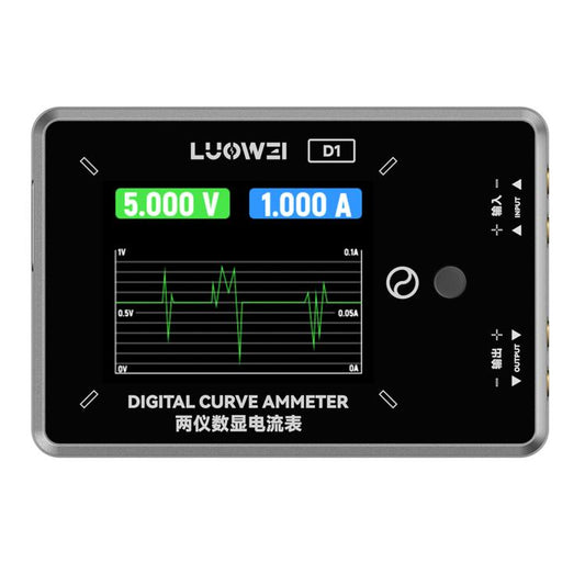 Luowei LW-D1 Amperímetro Digital De Curva Pantalla TFT De 2,8 Pulgadas