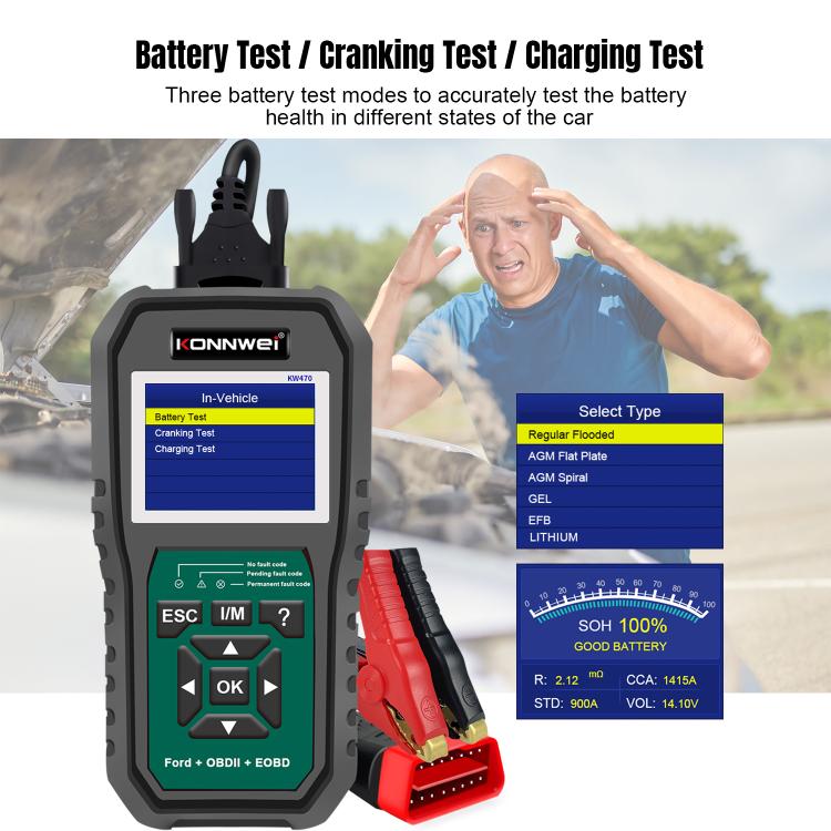 KONNWEI KW470 Escáner OBD2 Ford Pantalla Color 2.8 Pulgadas Moderno