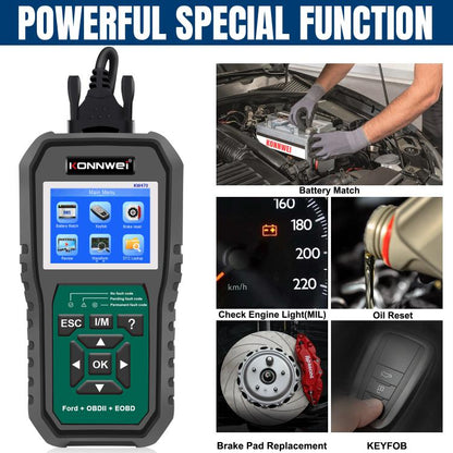KONNWEI KW470 Escáner OBD2 Ford Pantalla Color 2.8 Pulgadas Moderno