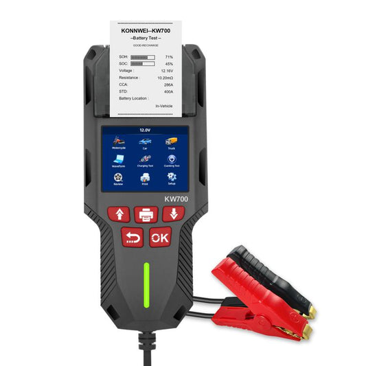 KONNWEI KW700 Probador de Batería para Automóvil Impresora
