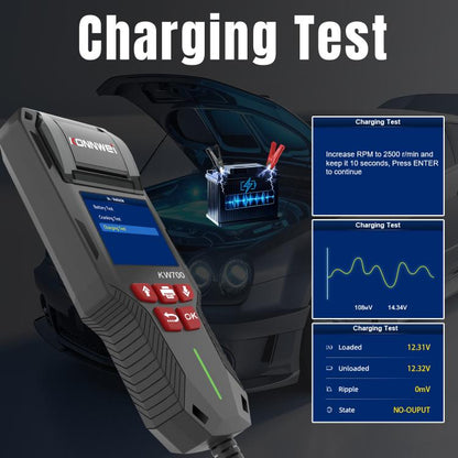 KONNWEI KW700 Probador de Batería para Automóvil Impresora