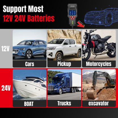 KONNWEI KW700 Probador de Batería para Automóvil Impresora