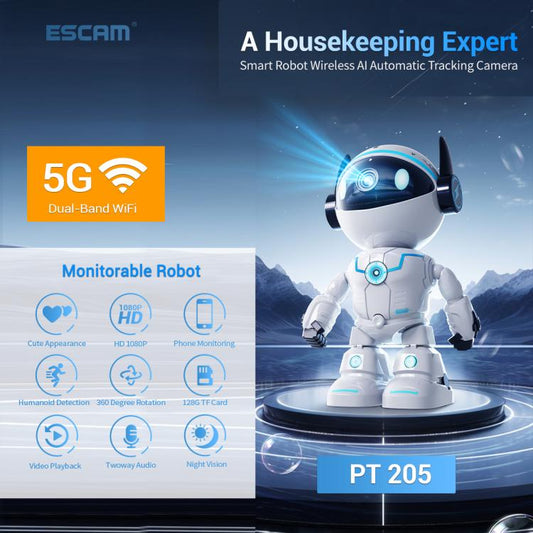ESCAM PT205 Cámara Vigilancia 5GHz Seguimiento Automático