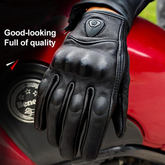 SOMAN MG-24 Guantes Moto Piel de Oveja Pantalla Táctil