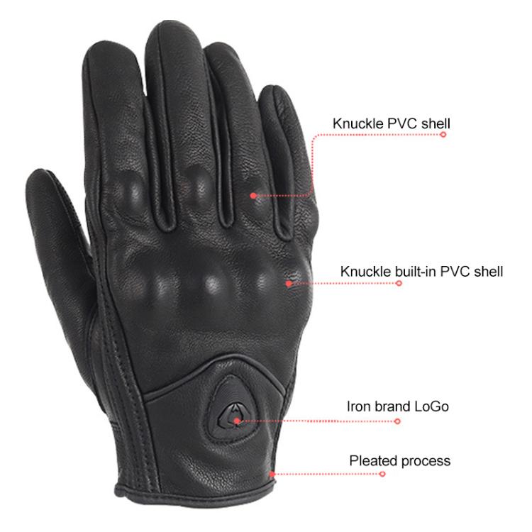 SOMAN MG-24 Guantes Moto Piel de Oveja Pantalla Táctil