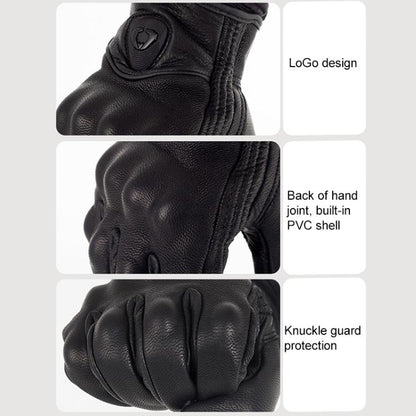 SOMAN MG-24 Guantes Moto Piel de Oveja Pantalla Táctil