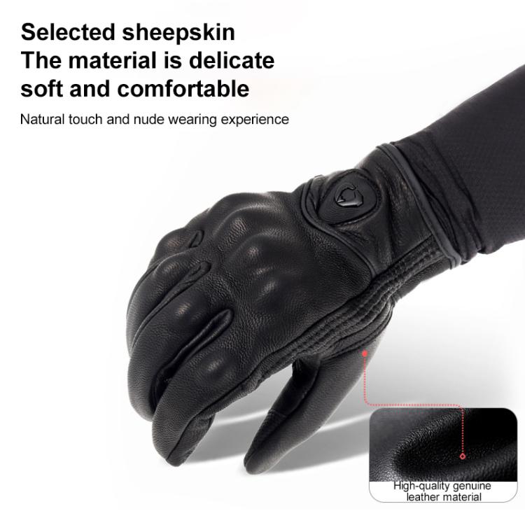 SOMAN MG-24 Guantes Moto Piel de Oveja Pantalla Táctil