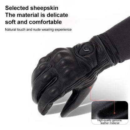SOMAN MG-24 Guantes Moto Piel de Oveja Pantalla Táctil