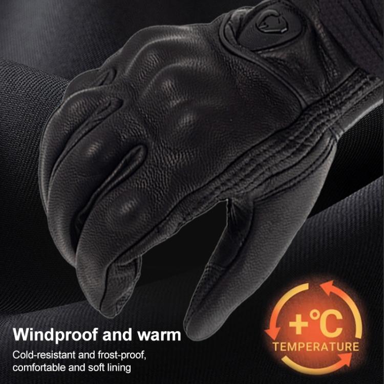 SOMAN MG-24 Guantes Moto Piel de Oveja Pantalla Táctil
