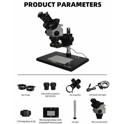 Kaisi 6558 Microsocpio Trinocular 6.5-58X Synchronous Zoom