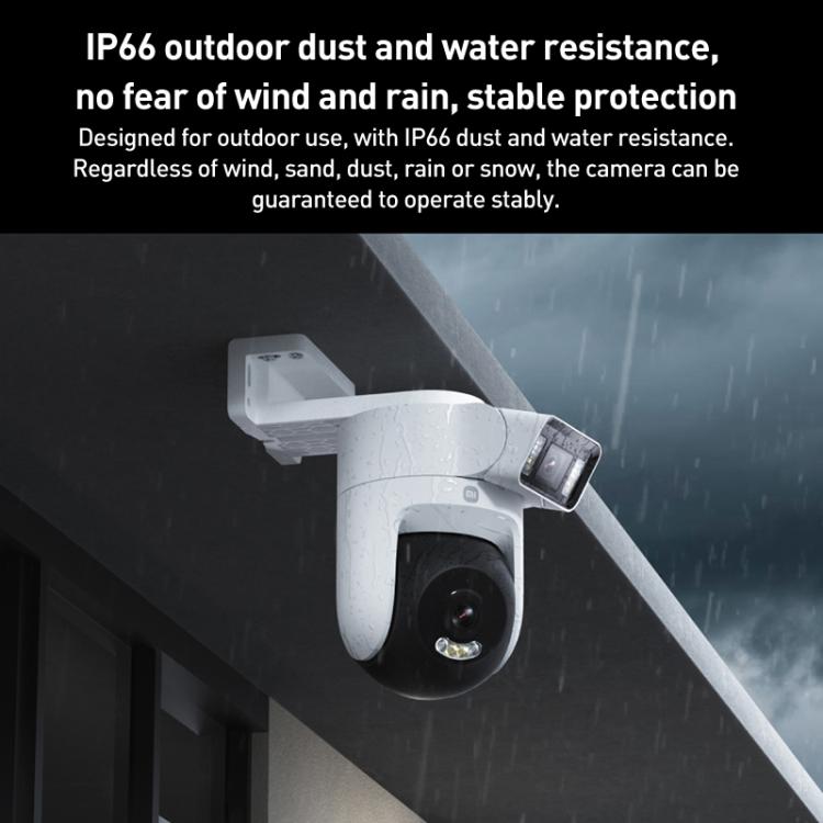 Xiaomi Cámara Exterior MJSXJ10HL Doble Sensor 5MP Resolución 3K a Prueba de Agua IP66