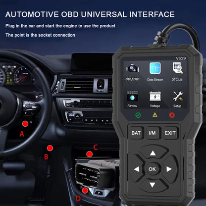 FOXSUR V529 Lector OBD2 Del Motor Pantalla 2,8 Pulgadas