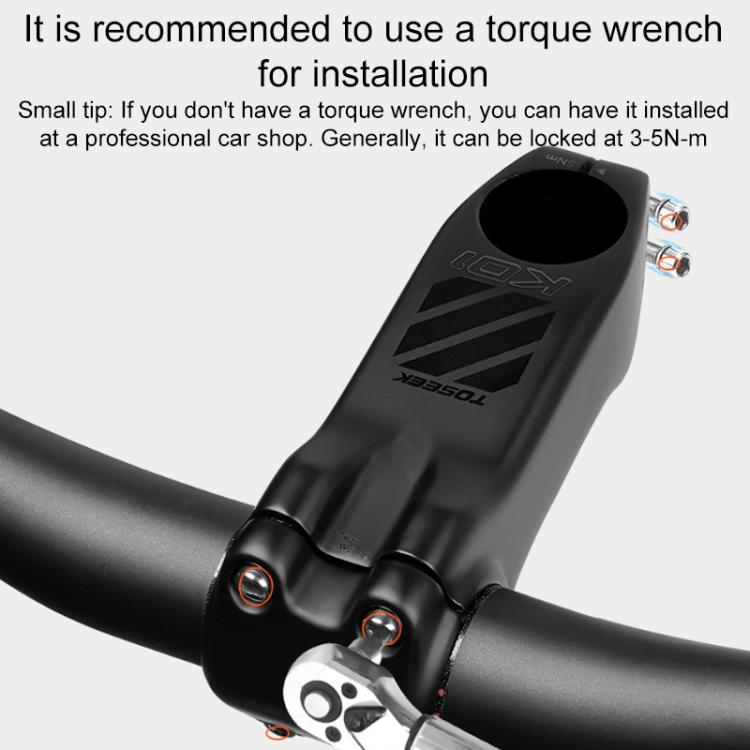 TOSEEK K01 Manillar Bicicleta Fibra De Carbono Riser