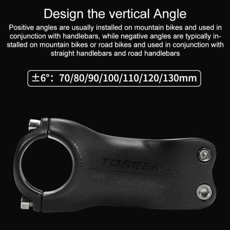 TOSEEK K04 Manillar Bicicleta Carbono Ligero 31.8mm 6/17°