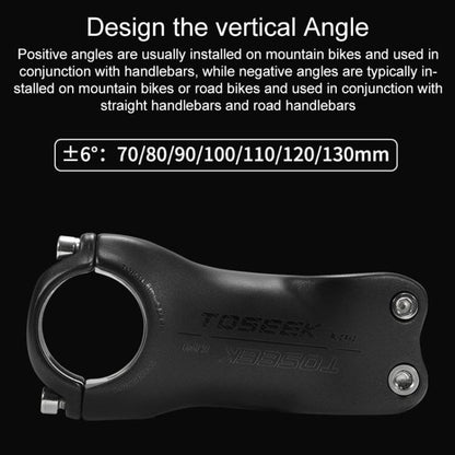 TOSEEK K04 Manillar Bicicleta Carbono Ligero 31.8mm 6/17°