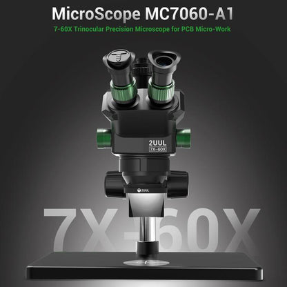 2uul MC7060-A1 Microscopio Trinocular 7-60X Zoom Profesional