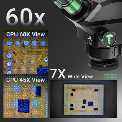 2uul MC7060-A1 Microscopio Trinocular 7-60X Zoom Profesional