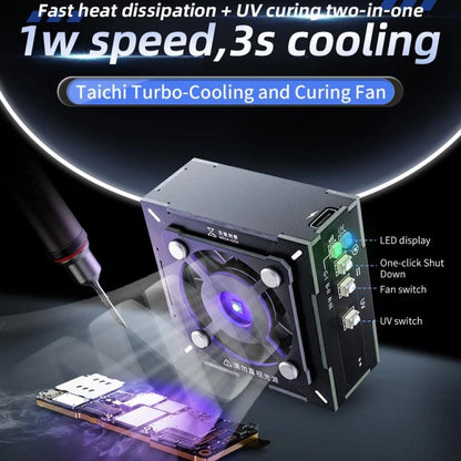 Mega-Idea 2en1 Ventilador Curado UV 10000 RPM Portátil