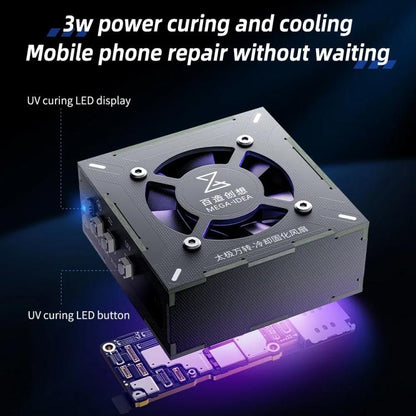 Mega-Idea 2en1 Ventilador Curado UV 10000 RPM Portátil