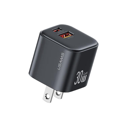 USAMS CC270 Cargador GaN 30W USB C y USB A Doble Puerto by USAMS