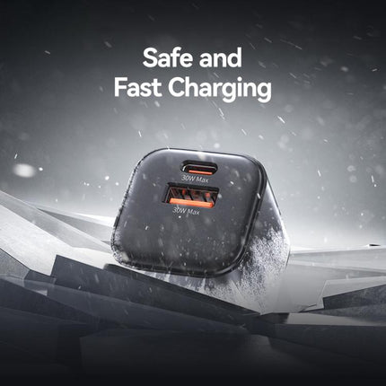 USAMS CC270 Cargador GaN 30W USB C y USB A Doble Puerto by USAMS