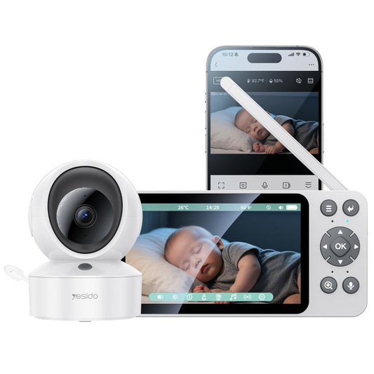 Yesido KM28 Monitor Bebé 5 Pulg LCD 0.5GB+0.125GB 2.4G WiFi6