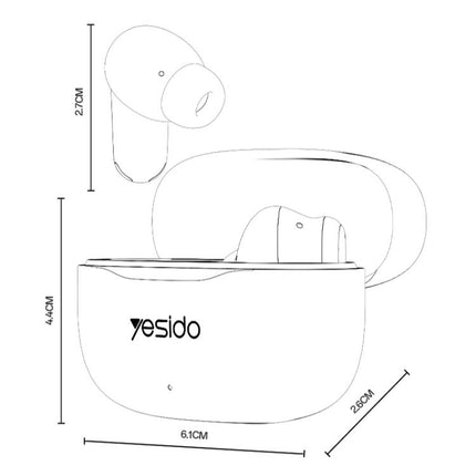Yesido TWS38 Auriculares In Ear Bluetooth 5.2 Sonido Nítido Avanzado