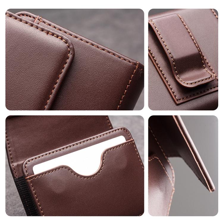 QIALINO Funda Universal Cuero Genuino Con Clip Cinturón