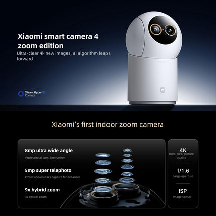 Cámara Inteligente Xiaomi Mijia 4K 9X Zoom AI Reconocimiento Facial