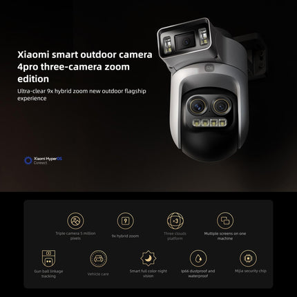 Cámara de Seguridad Xiaomi Outdoor 4 Pro 5MP 9X Zoom IP66