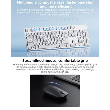 Original Xiaomi Teclado y Ratón Inalámbricos 2.4GHz 104 Teclas 1000DPI Gris