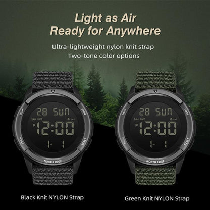 North Edge TERRAX Reloj Hombre 5 ATM Esfera Luminosa Nylon