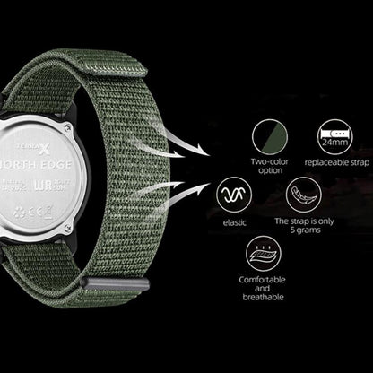 North Edge TERRAX Reloj Hombre 5 ATM Esfera Luminosa Nylon