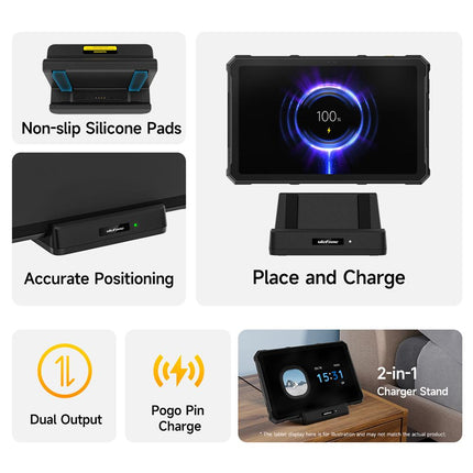 Ulefone 10W Base de Carga para Armor Pad 4 Series Negro 10W Dual-Output