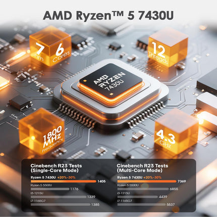 GXMO T160 Laptop 16 pulgadas 16GB 512GB AMD Ryzen 5 7430U