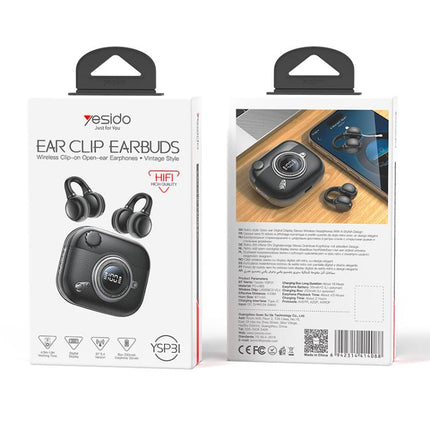 Yesido YSP31 Auriculares Clip-On Abiertos Bluetooth 5.4 Confort Todo Día